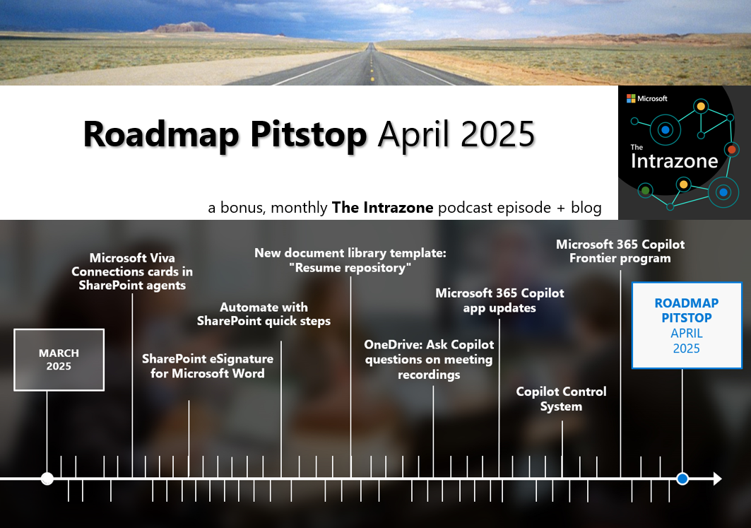 MICROSOFT SHAREPOINT ROADMAP PITSTOP APRIL 2025 visual data 2