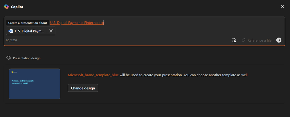 a screenshot of the Copilot interface with a prompt 