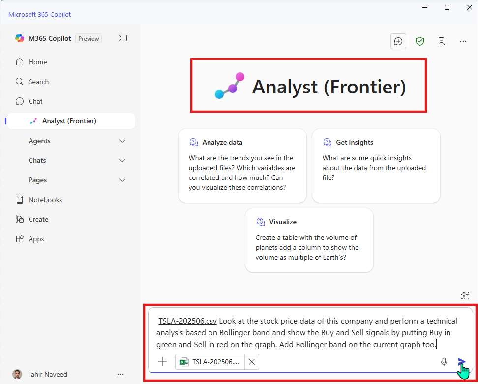 A screenshot of the Microsoft 365 Copilot interface with an agent named 