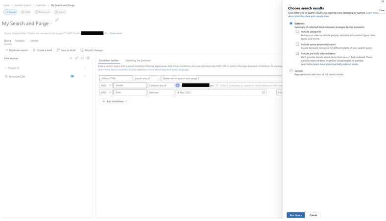 Shows the statistics job being run on the 