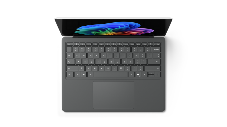 Top-down view of Surface Laptop 5G showcasing palm rest