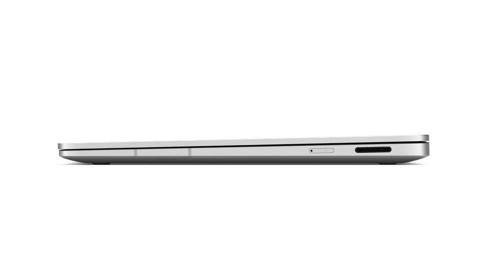 Laptop 5G as sign from the side, lid closed.
