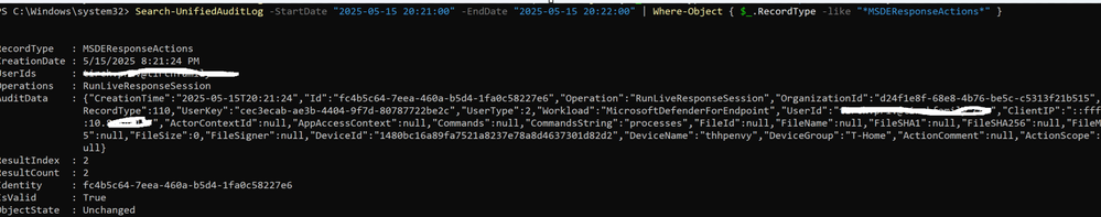 Image 6: Live Response Audit Logs