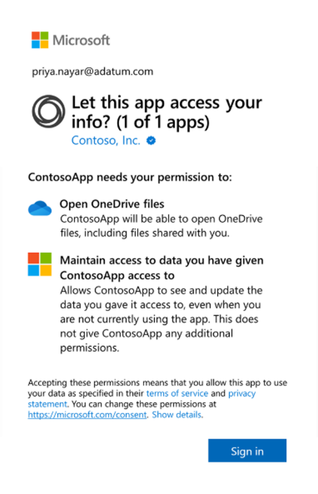 Figure 1: An example of an OAuth app consent screen