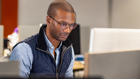 IT professional at a computer