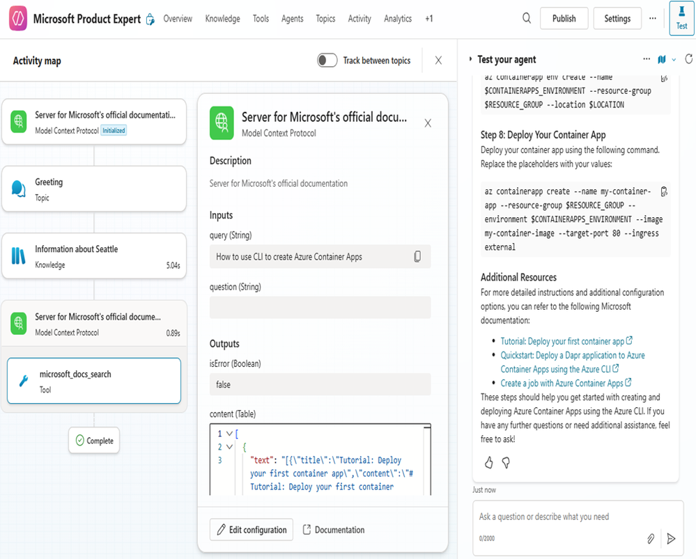 Copilot Studio: Testing of agent