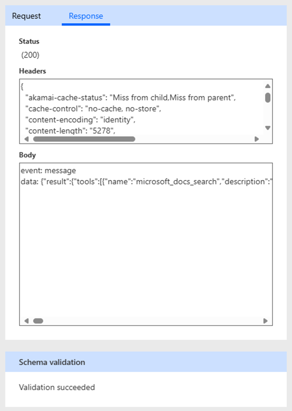 Power Apps: Test response in custom connector configuration