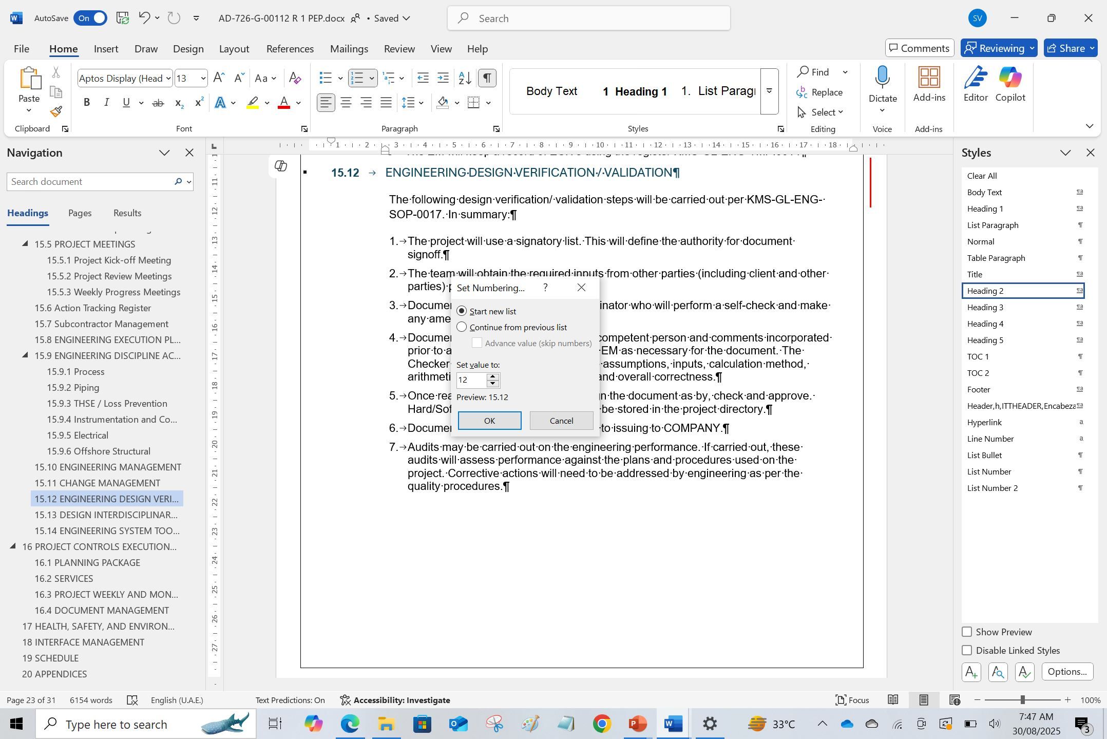 MS Office Word numbered list formatting style bug | Microsoft Community Hub