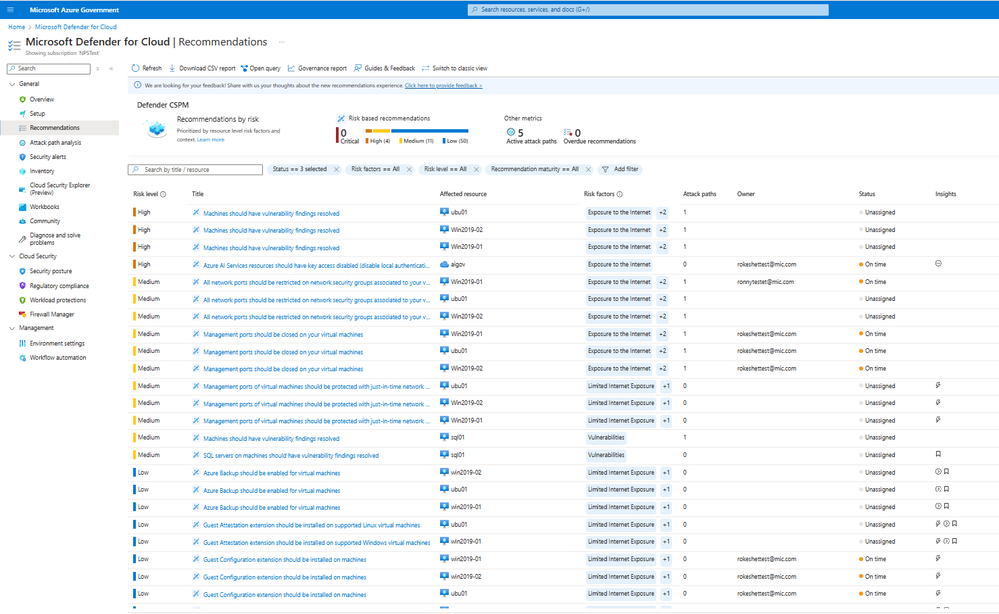 Microsoft Defender for Cloud expands U.S. Gov Cloud support for CSPM ...
