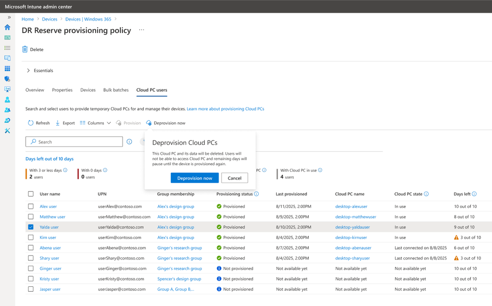 Screenshot of UI showing