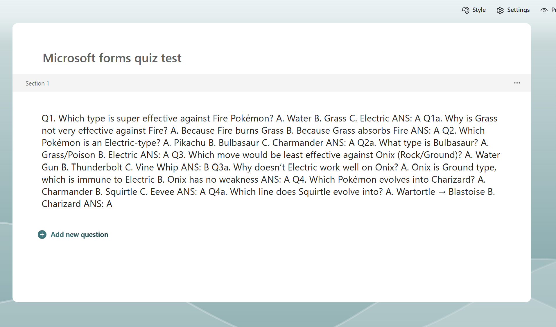 Issues using Quick Import to create a multiple choice quiz | Microsoft ...