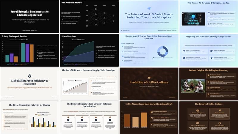 Ejemplos de presentaciones Office Agent