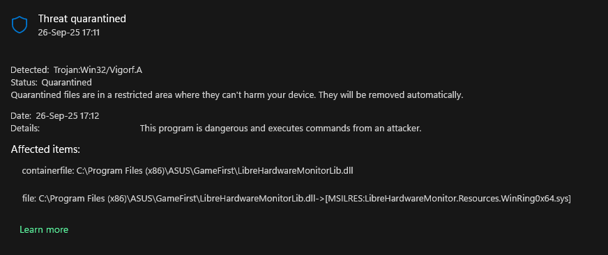 There is a compatibility issue between the Gamefirst VI application and ...