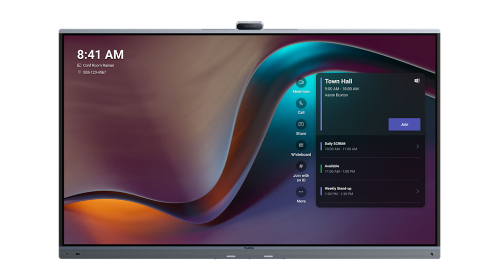 The Yealink MeetingBoard Pro MTRW Series-65 and-75 monitor