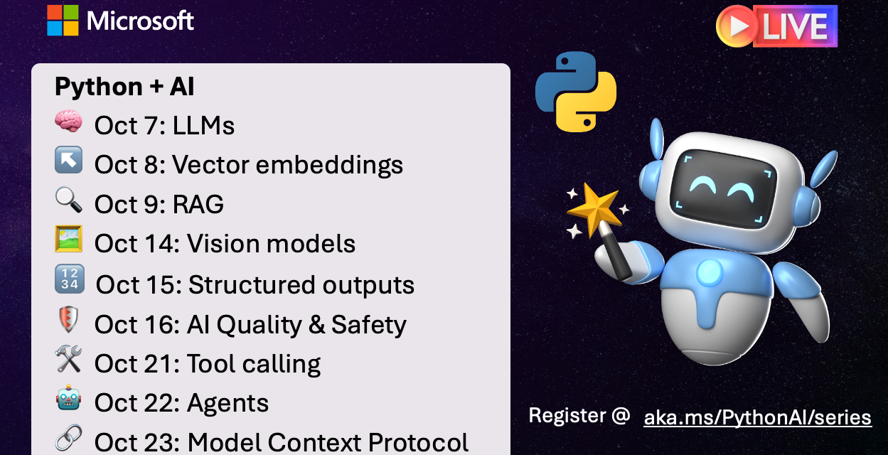 Level up your Python Gen AI Skills from our free nine-part YouTube ...