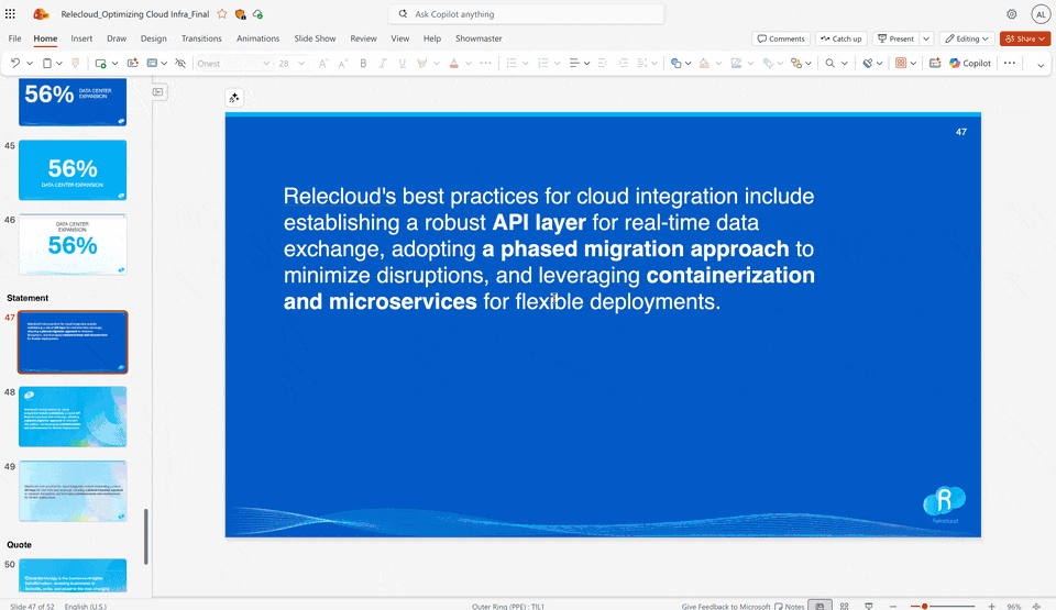 A moving image of the Condense feature in Microsoft PowerPoint.