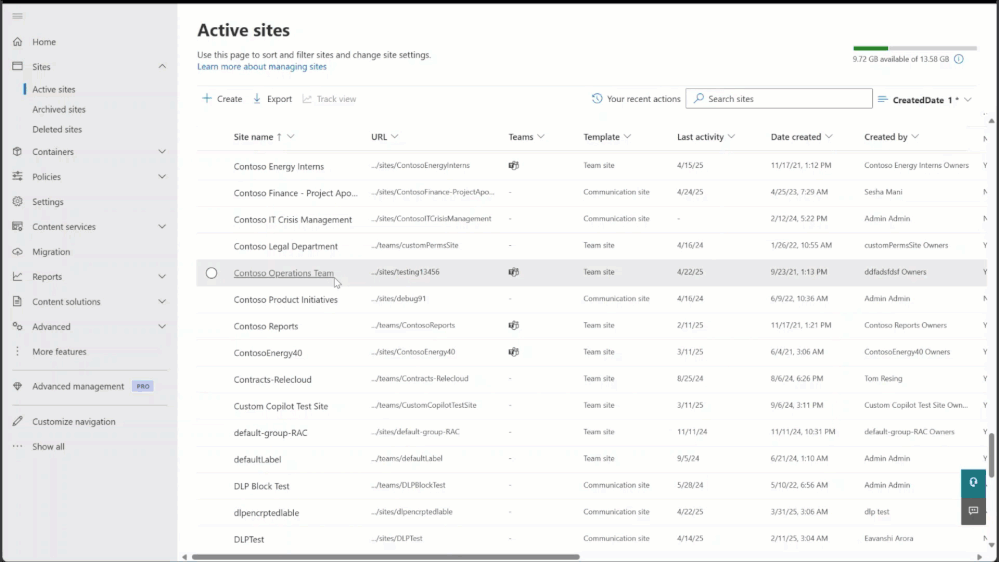 A moving image of restricted access control policy in Microsoft SharePoint for admins.