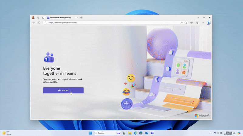 A video demonstrating the Teams BYOD Onboarding wizard for Frontline workers.