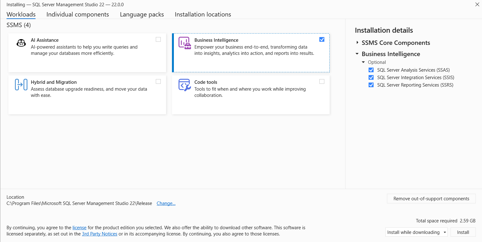 SQL Server Management Studio 22 (GA) supporting SQL Server Integration ...