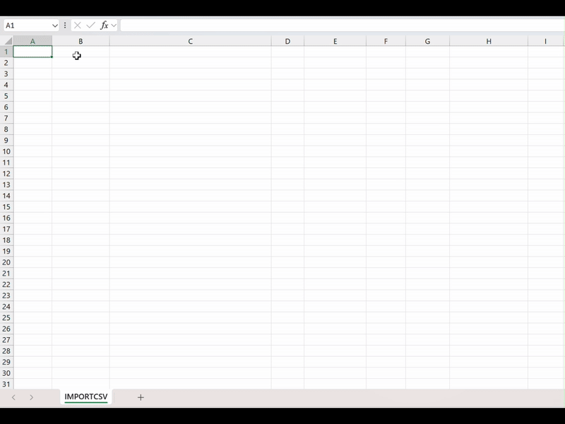 Demo of IMPORTCSV function