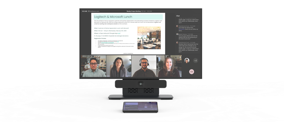The Logitech Huddle Room Tabletop Express install bundle