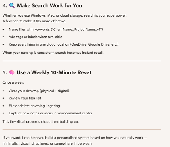 Copilot response to prompt