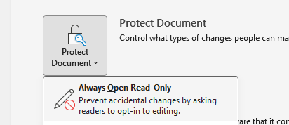 Default - "Open Read Only" for Office Files | Microsoft Community Hub