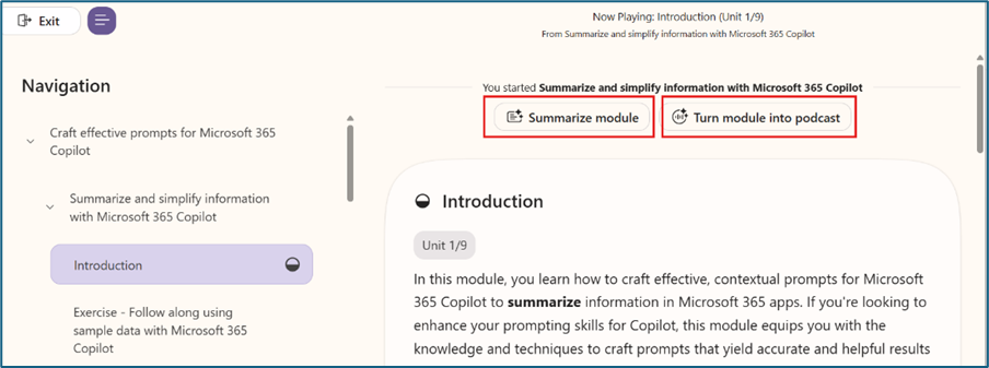 Introduction to the “Craft effective prompts for Microsoft 365 Copilot” learning path in AI Skills Navigator.