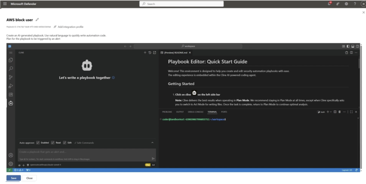 Editor de código integrado