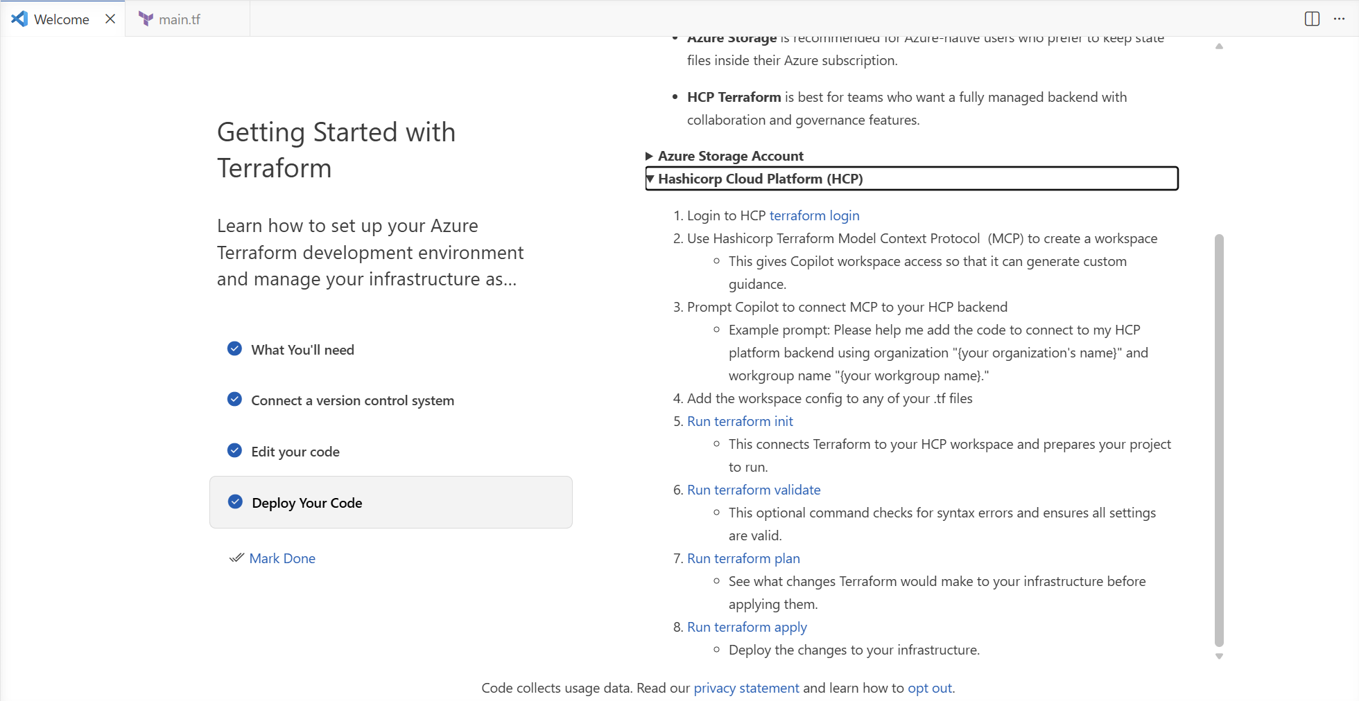 From Prompt to Production: Open in VS Code for Terraform in Azure