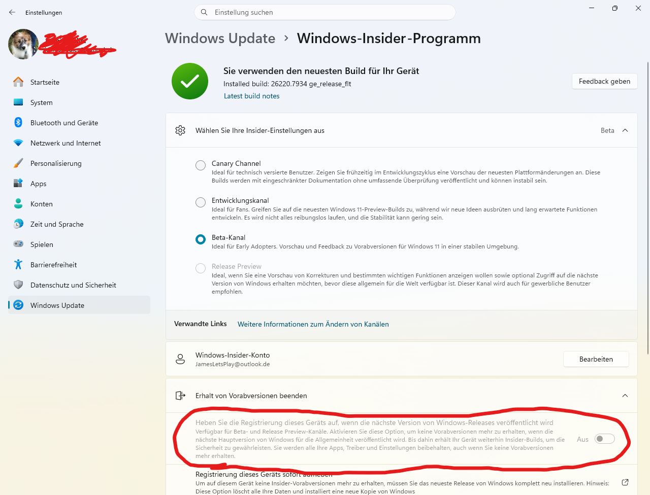 Can't opt out of insider | Microsoft Community Hub