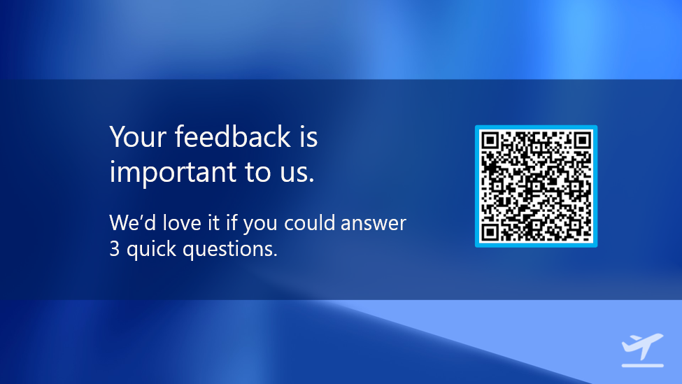 Your feedback is important to us. We’d love it if you could answer 3 quick questions.