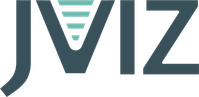 A logo with the name of the product, JVIZ.