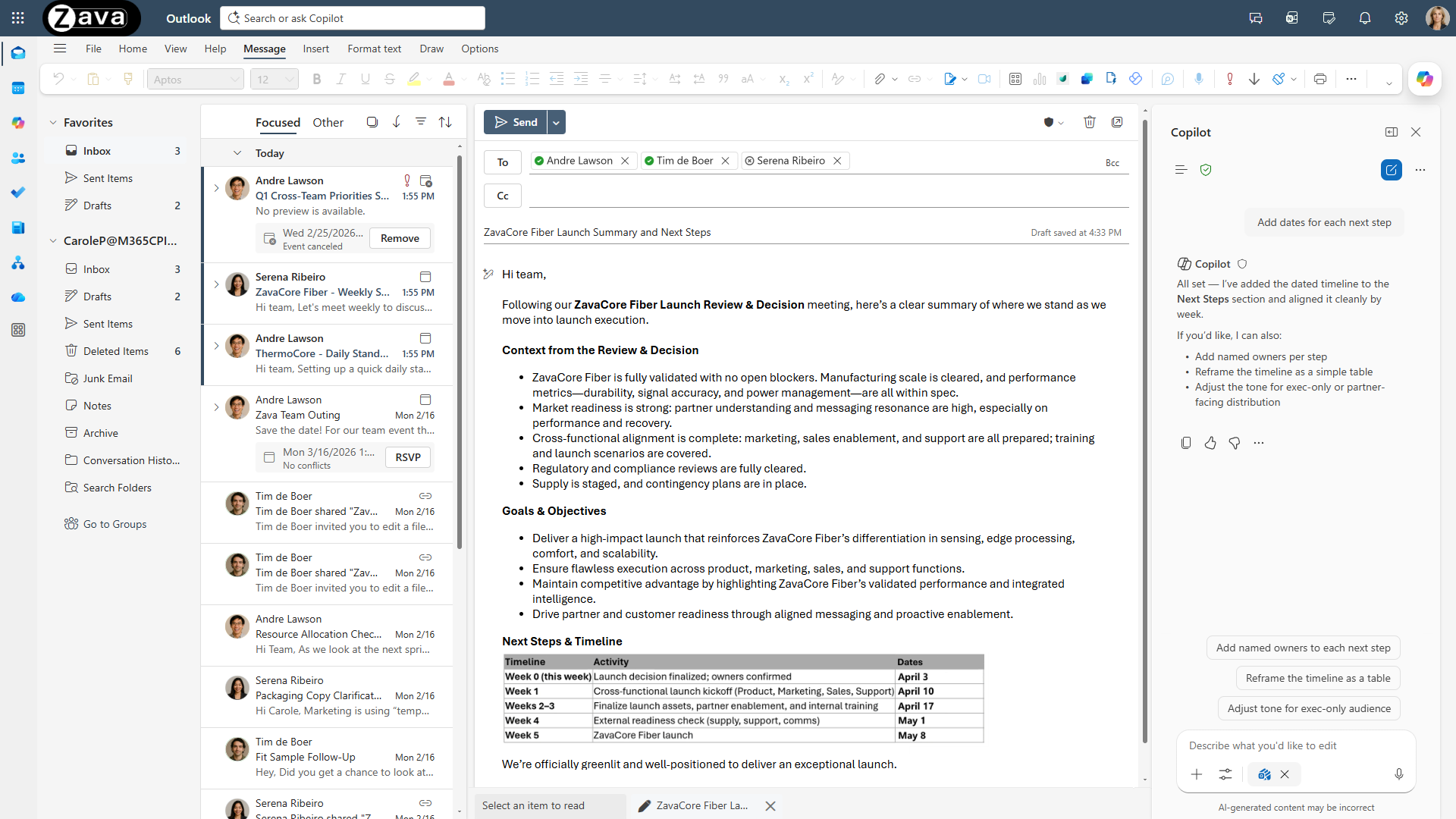Copilot in Outlook: New agentic experiences for email and calendar ...