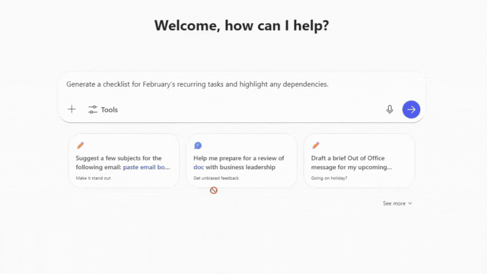 GIF of Copilot response