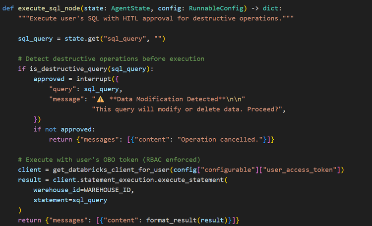 Fluxo de aprovação HITL