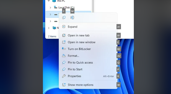 It is recommended that the Windows 11 right-click menu include a Send ...