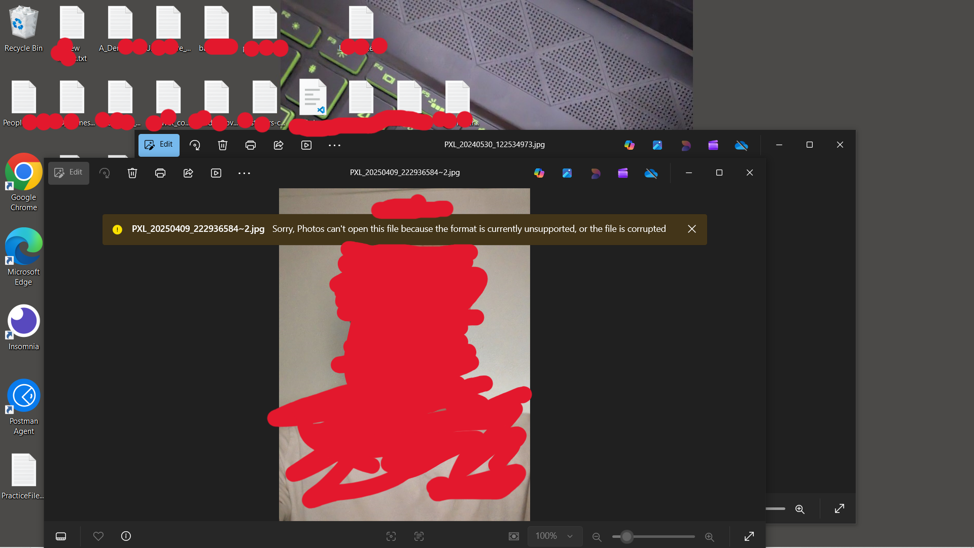 Photos app opens images sometimes without all of the file info, and ...