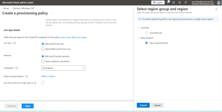 Windows 365 Frontline 공유 모드가 뉴질랜드 북부, 멕시코 중부 및 유럽으로 확장됩니다.