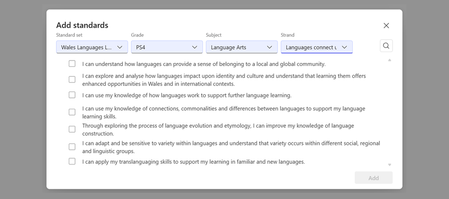 Teach Module과 Teams for Education에 더 많은 표준이 추가될 예정입니다!