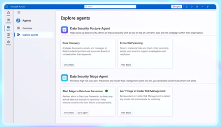 Microsoft Purview의 에이전트를 사용하여 데이터 보안 문제 진단 및 상태 점검을 자동화하세요.