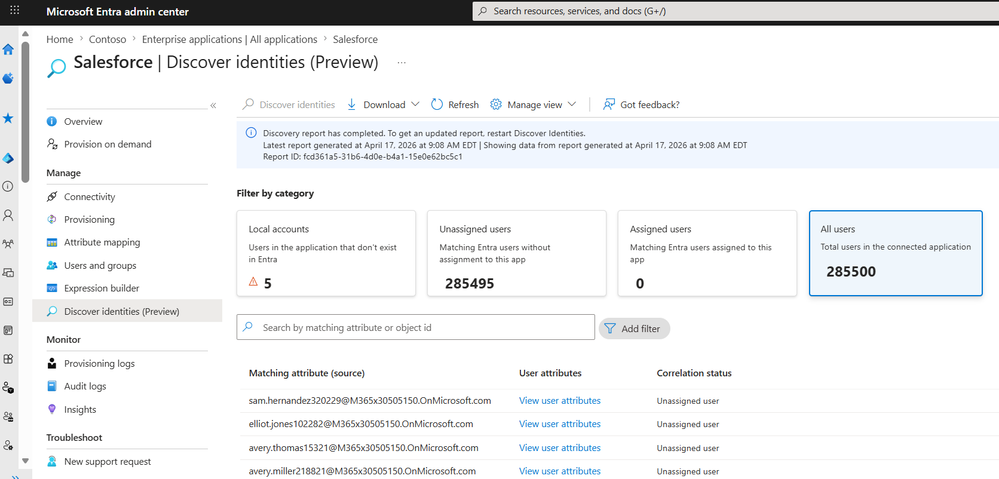 Discover Identities blade in Microsoft Entra Admin Center