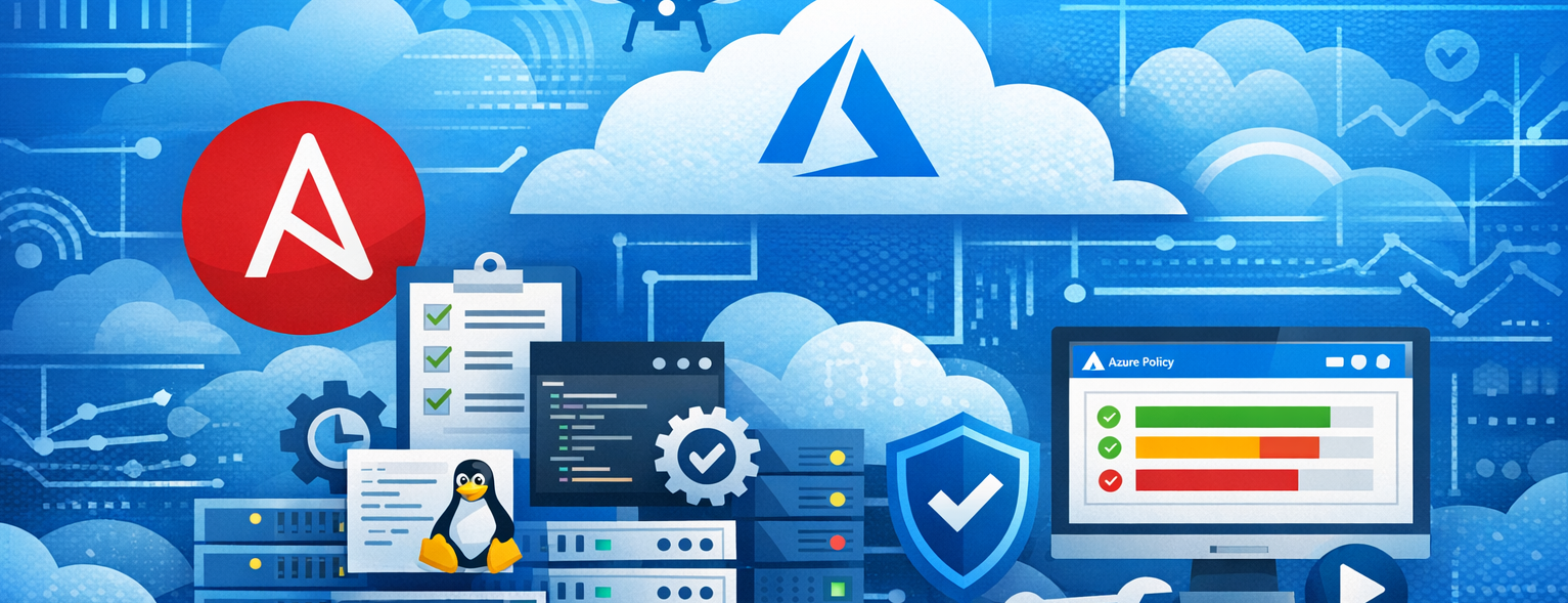 Azure Arc and Azure Policy orchestrating Ansible playbooks across Azure and Arc Linux servers