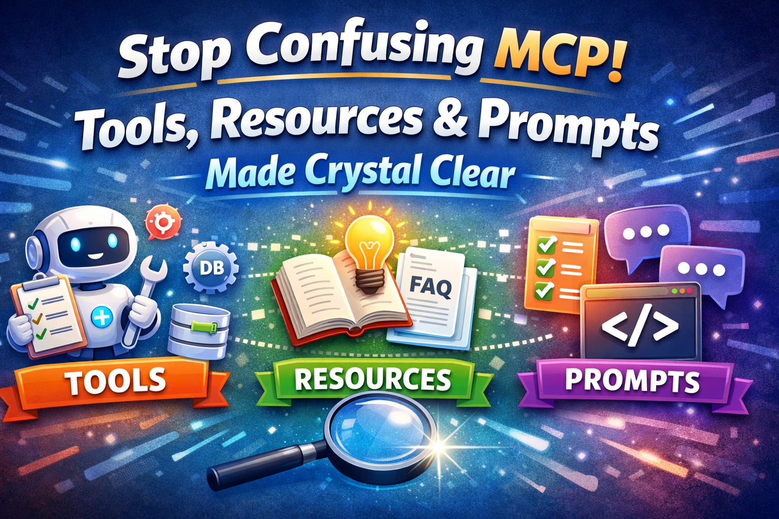MCP Demystified: Tools vs Resources vs Prompts Explained Simply