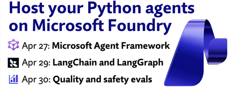 Microsoft Foundry에서 진행되는 호스팅 에이전트 관련 무료 라이브 스트리밍 시리즈에 참여하세요