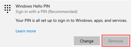 Windows Hello for Business를 비활성화했지만, 사용자는 여전히 PIN을 사용하여 로그인할 수 있습니다