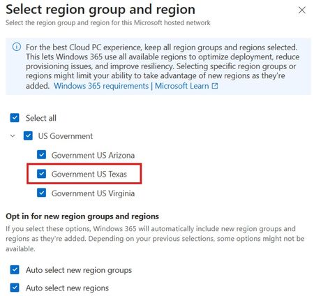 미국 텍사스 주 정부 커뮤니티 클라우드 고객을 위해 Windows 365가 제공됩니다.