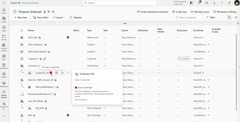 New Microsoft Purview innovations for Fabric to safely accelerate your AI transformation
