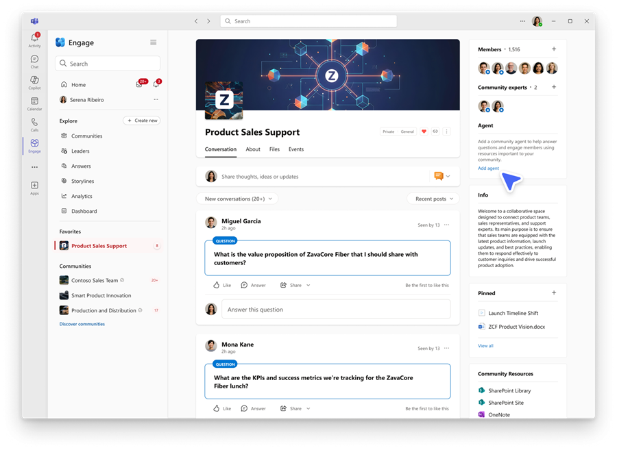 Screenshot of Viva Engage