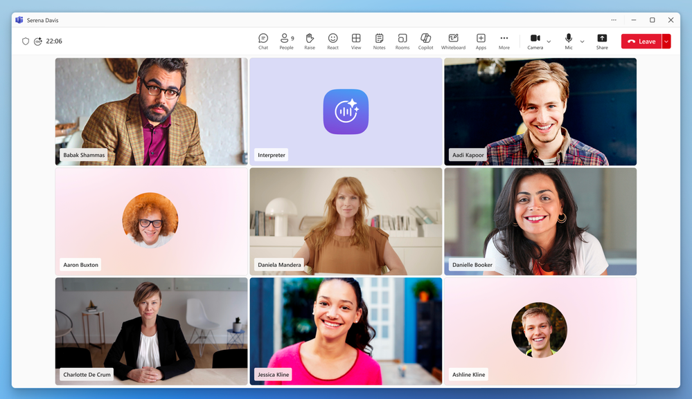 Screenshot of Microsoft Teams meeting